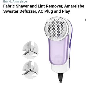 Electric sweater shaver lint pill fuzz remover w/2 extra blades.